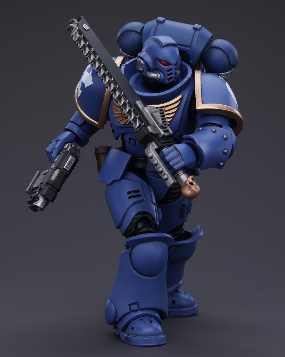 JoyToy Warhammer 40K Genuine License 1:18 Action Figure Space Marines Ultramarines Outriders Brother Catonus 4.96 inch Collectible Action Figures Sets
