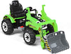 Glacer Ride On Excavator, 12V Battery Powered Digger W/ 2 Speeds, Forward & Backward, Front Loader Bucket, Horn, Safety Belt, El