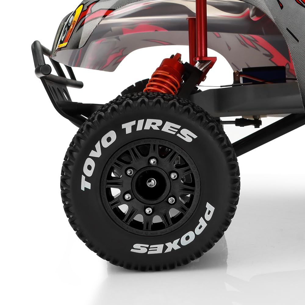 GLOBACT 12mm/14mm Hex RC Wheels and Tires RC Truck Tires for 1/10 Slash 2WD 4  4 Arrma Senton Axial Losi Redcat Rc4wd Hex Detach