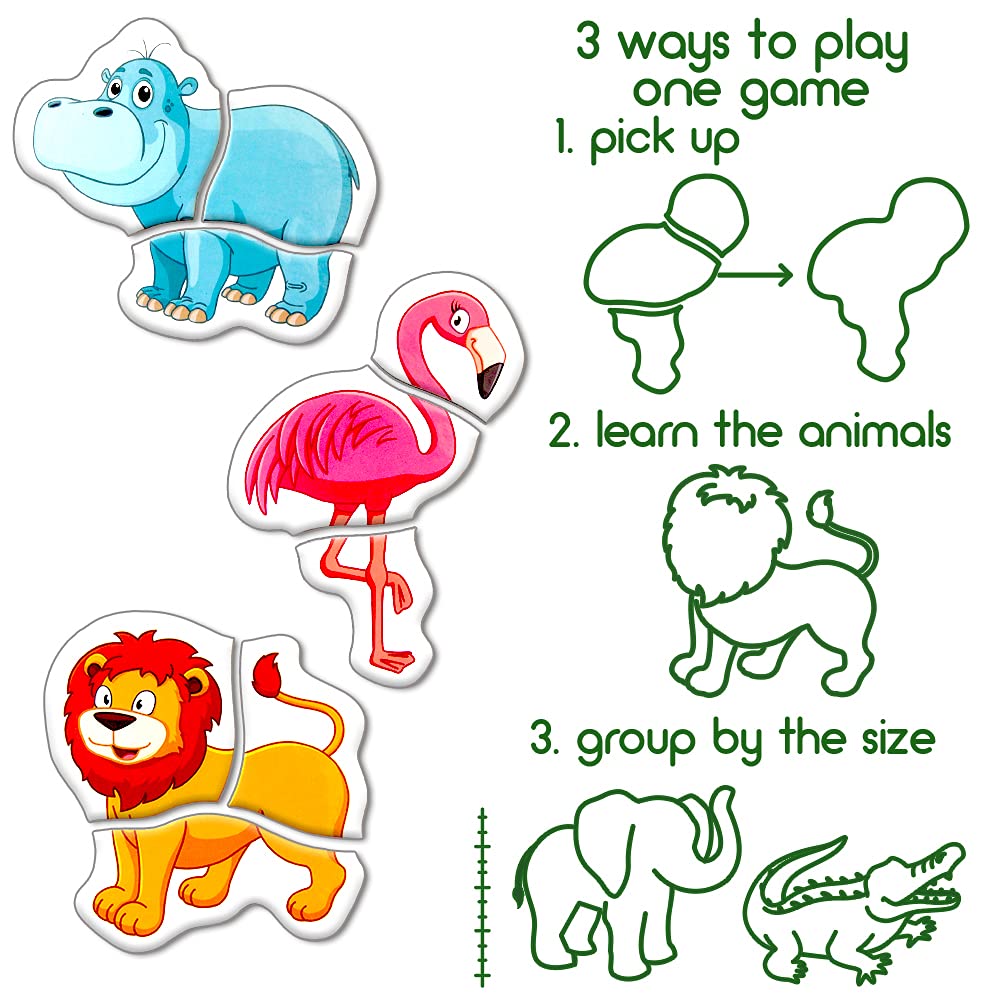 Magdum Zoo Magnetic Puzzles For Kids Ages 3-5 - Toddler Puzzle - Travel Toys For Kids Ages 3-5 - Magnetic Travel Games Baby Puzzle Kids Puzzle Toys - Puzzle For Preschooler Magnet Puzzles Games