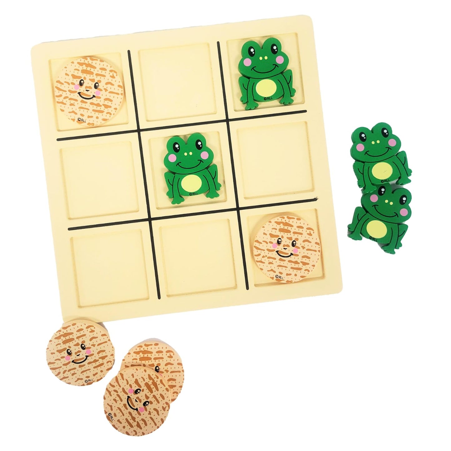 Rite Lite Passover Tic Tac Toad Game | Pesach Seder Tic Tac Toe Educational Plagues Frogs For Kids Game Night Jewish Holiday Par