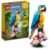 Lego 31136 Creator 3-In-1 The Exotic Parrot, Construction Toy, Jungle Animal Figurines, Frog And Fish, Creative Game For Children From 7 Years Old
