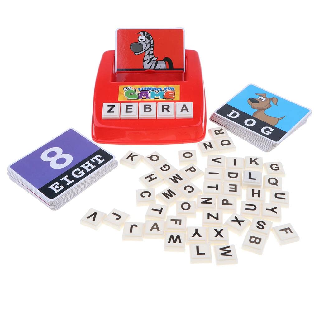 MERISHOPP 57 Pieces/Set Alphabet Letter Spelling Game Match Flashcard Word Machine Toy|Toys & Hobbies | Educational | Reading &
