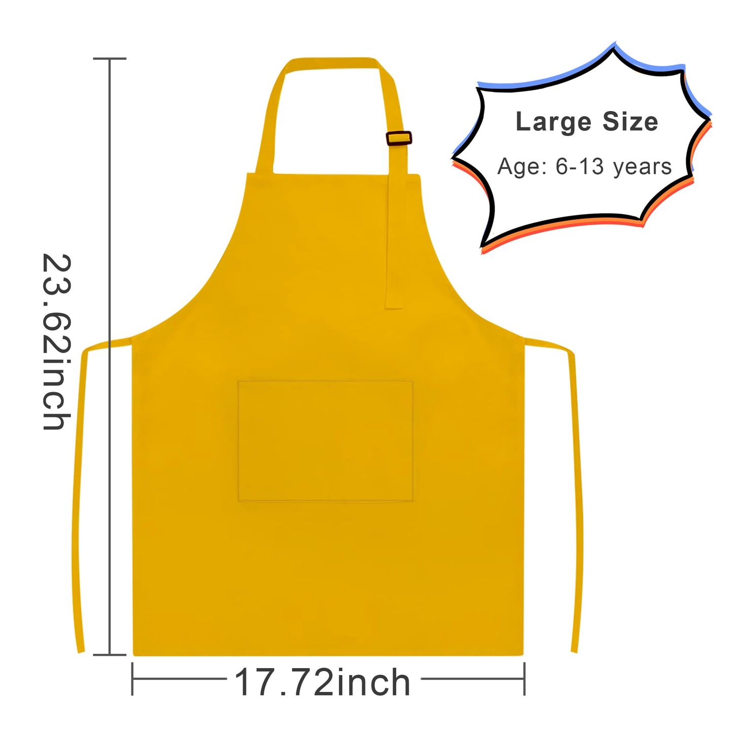 Iagbibui Kids Apron, 8 Pack Kids Aprons For Girls Boys, Children Art Painting Aprons Kitchen Classroom Cooking Baking For Age 6-