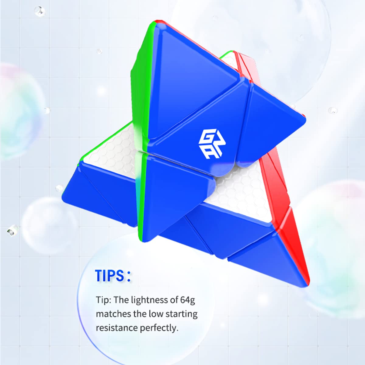 Hellocube Gan Pyramid 36 Magnets Speed Cube Stickerless 3X3 Magnetic Puzzle Triangle Cube(Standard Version)