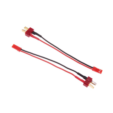 rflaueo 4pcs JST to T-Plug Style Male Female RC Connector Adapter Wire with 20awg 4inch Cable(E82-4)