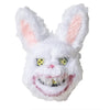 HIPIHOM Easter Bunny Mask, Bloody Plush Rabbit Mask, Bloody Bear Headgear - Performance Props for Easter, Halloween, Horror (Whi