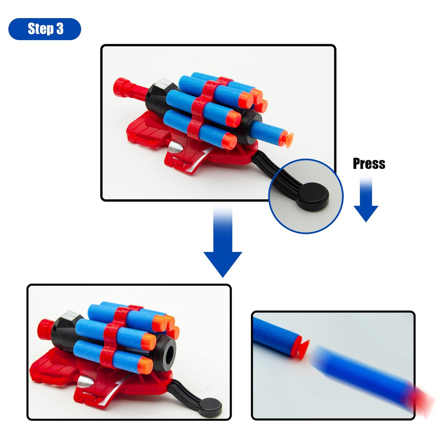 Keumi 2 Sets Spider Web Shooters Cosplay Launcher Gloves With Wrist Toy Set Hero Webs Shooter For Kids