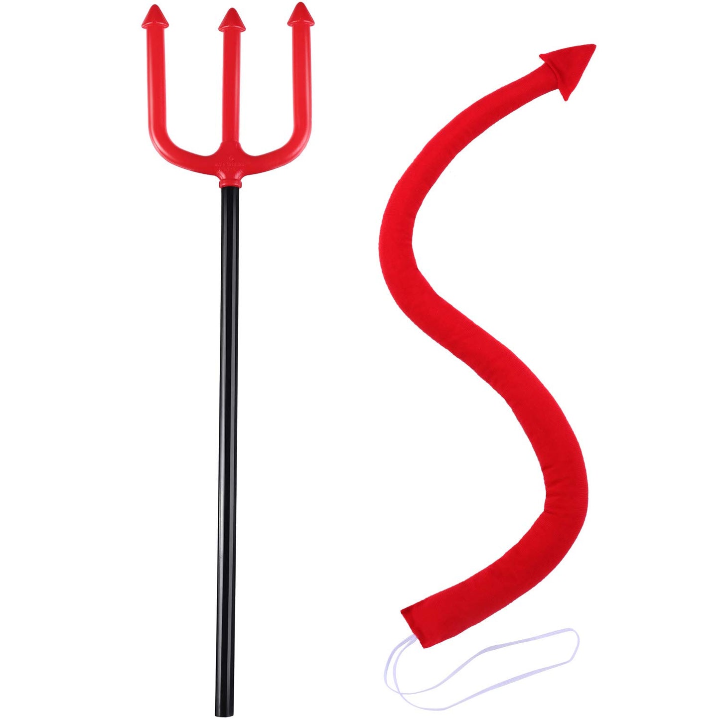 Sumind 2 Pieces Halloween Devil Costume Accessories Devil Tail Devil Fork Devil Cosplay Costume Accessories For Halloween Cosplay Party
