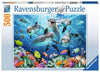 Ravensburger Dolphins in The Coral Reef 500 Piece Jigsaw Puzzle for mature-themeds - 14710 - Every Piece is Unique Softclick Technology Means Pieces Fit Together Perfectly