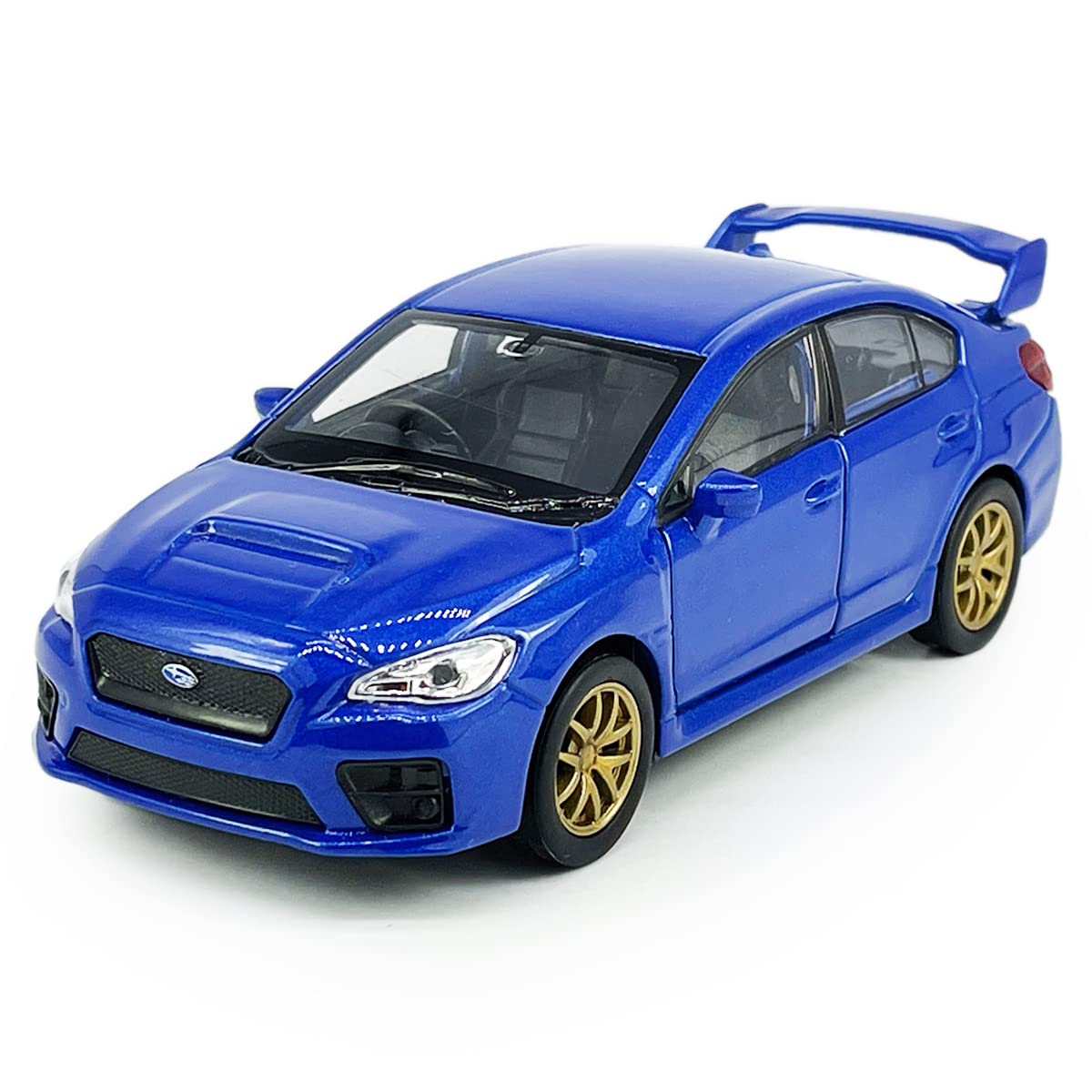 Impreza WRX STI Toy Car Racing Sports Diecast Model Car 1/36 Scale Metal Pull Back Vehicle, Doors Open, Zinc Alloy Casting, Boys