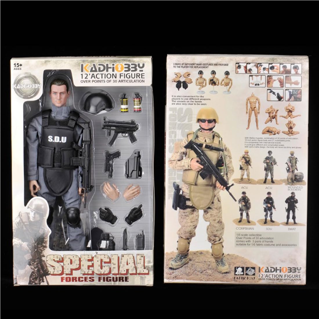 Scakbyer 12 Inch Action Figures Military Set 1/6 Scale Action Figures Set with and Accessories - SDU Soldier - NB05