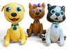 Inflatable Puppy Dogs, 3 Pc Set, 17.5 Inch Decorations, Toys Colorful Photo Prop