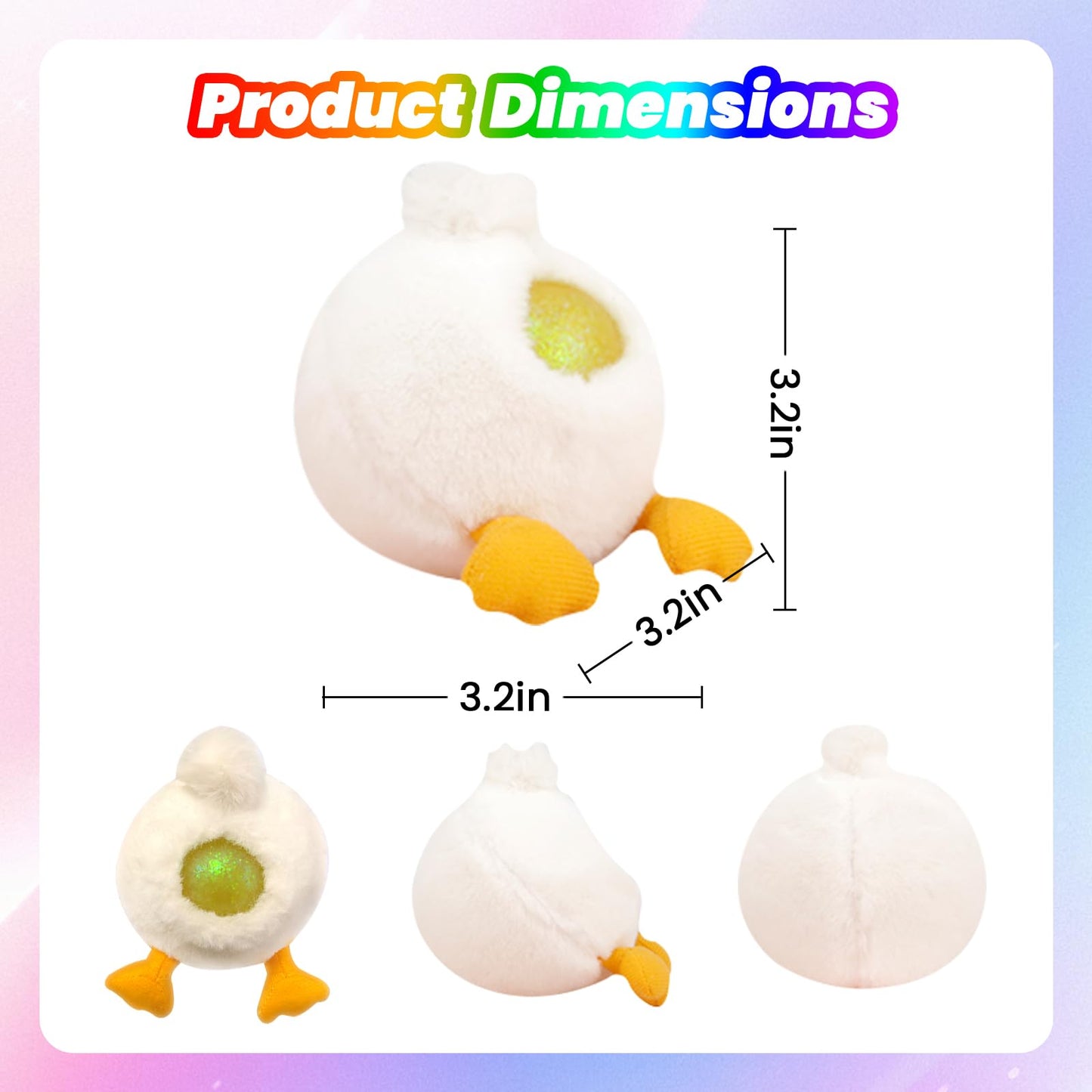 Stress Buster Stress Reliever for Kids/mature-themed Plushie Pinch Decompression Vent Ball Soft Beads -Squeeze Squishy Ball with Plushie Cover(Yellow Duck)