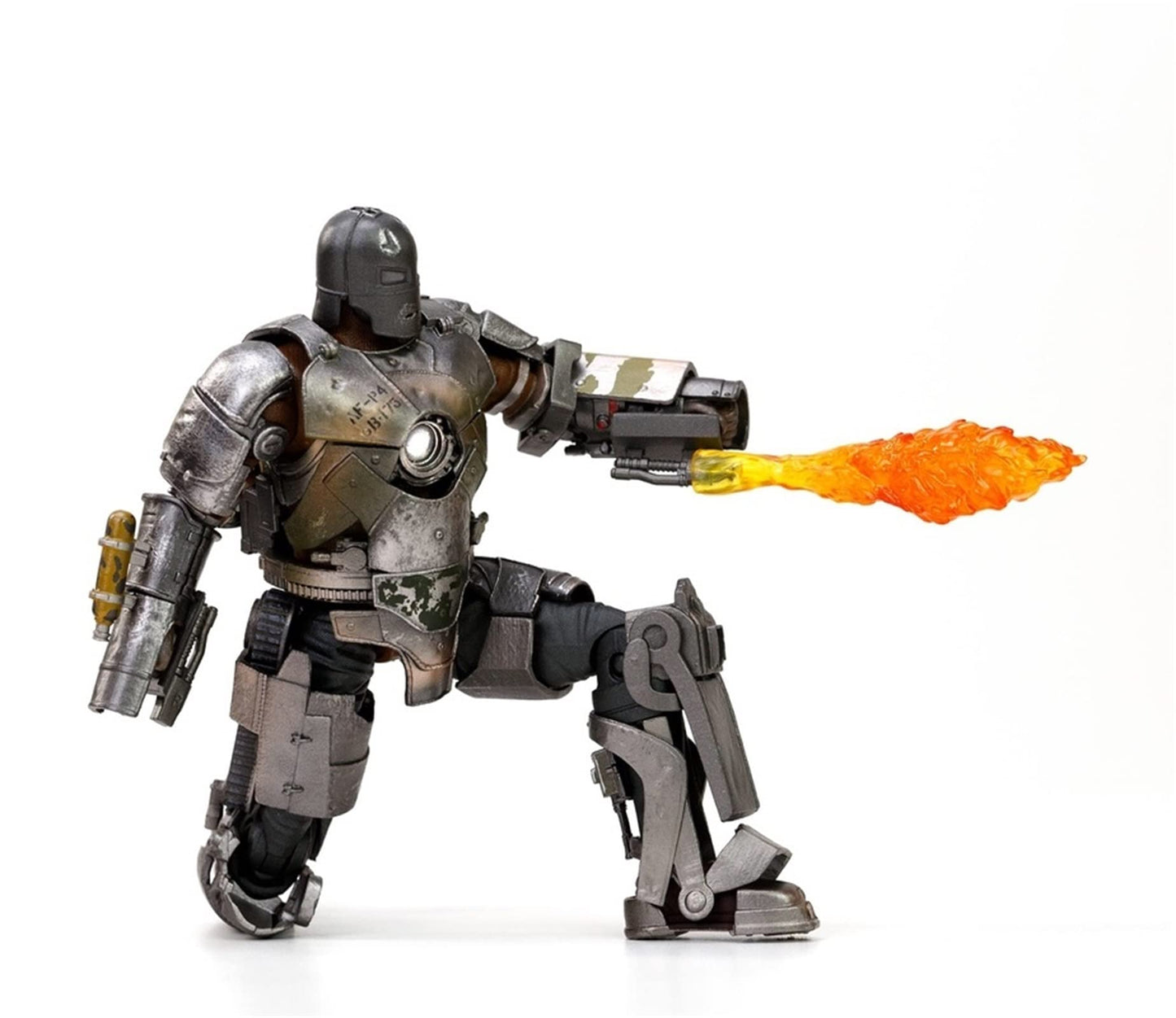 Ovonni Ironman Mk1 Model Distress Painting All Joints Movable 7 Inch Collectible Action Figure