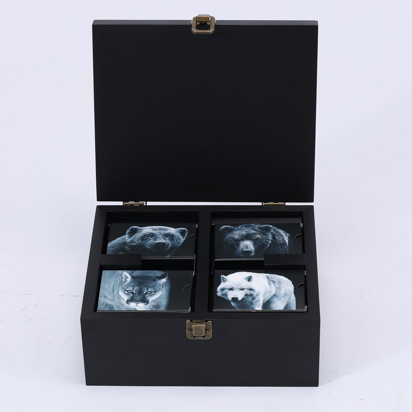 Guytrendz North American Predators Playing Cards With Organizer Box Waterproof Stylish Playing Cards, Cool Deck Of Cards, Poker