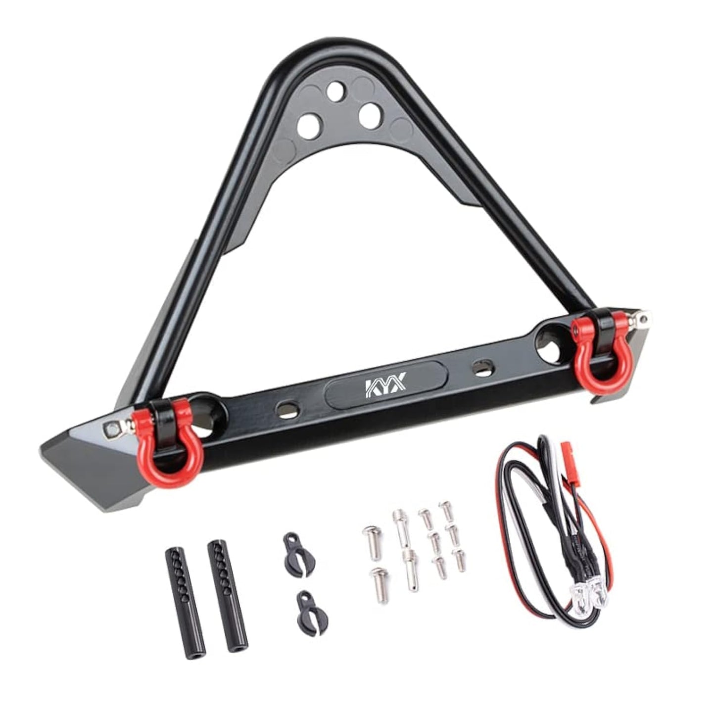 KYX Racing Aluminum Front Bumper Upgrades Parts Accessories for 1/10 RC Crawler Car Axial SCX10 SCX10 II SCX10 III Trx4 Trx6 Gen