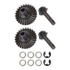 Amk 2 Sets Metal Scx10 Iii Bevel Gear, Ring Pinion Gear Set, 8T-24T 1/10 Capra Differential Axle Gears For Rc Crawler Axial Scx1