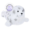 SuzziPals Heatable & Coolable Lavender Chubby Seal Plushie - White Polyester Stuffed Animal for Soothing & Relaxation