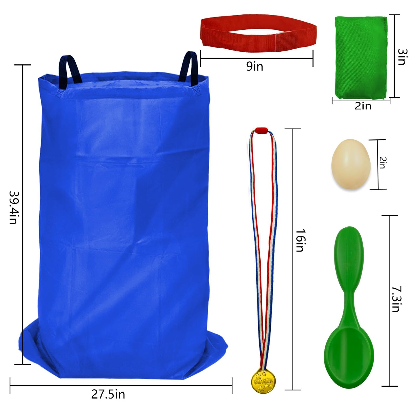 Titgipe Potato Sack Race Bags - 32Pcs Outdoor Games Sack Race Bags For Adults And Kids,3 Legged Race Bands,Egg Spoon Relay Race,