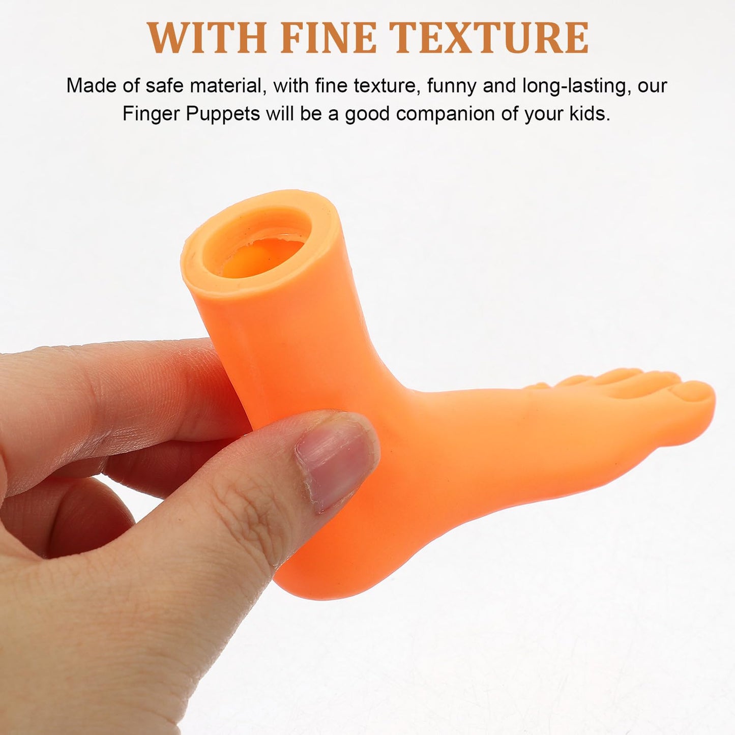 Gadpiparty 6 Pairs Finger Feet Puppet Set - Rubber Mini Puppets For Adults And Kids