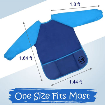Ultimate Stationery Waterproof Children Art Smock (Blue 1)