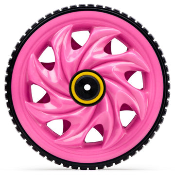 Crown Sporting Goods Ab Wheel With Dual Non-Skid Wheels And No-Slip Comfort Grips, Pink
