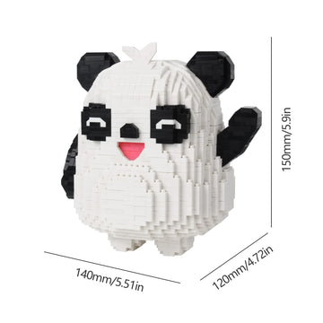 Larcele Animal Series Micro Building Blocks Animal Set, Diy Mini 3D Building Toy Bricks,1628 Pieces Kljm-07 (Panda)