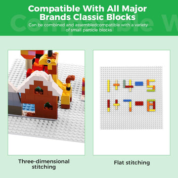 Etarnfly Classic Baseplates Building Plates for Building Bricks 100% Compatible with All Major Brands-Baseplate 10'' x 10'', Whi