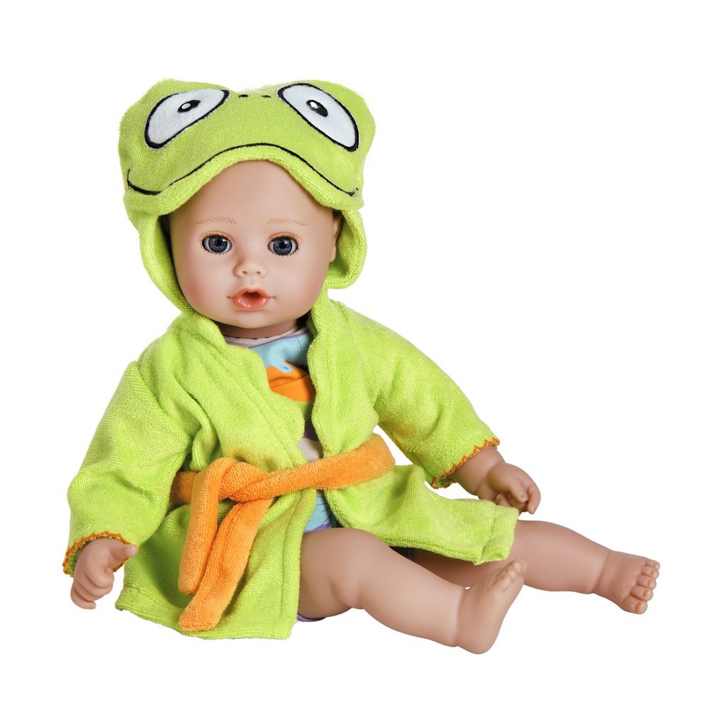 Adora Bath Time Baby Tots Collection, 8.5' Baby Doll And Clothes Set, Made With Fresh Powder Scent, Machine Washable And Exclusive Quickdri Vinyl Body, Birthday Gift For Ages 1+ - Frog