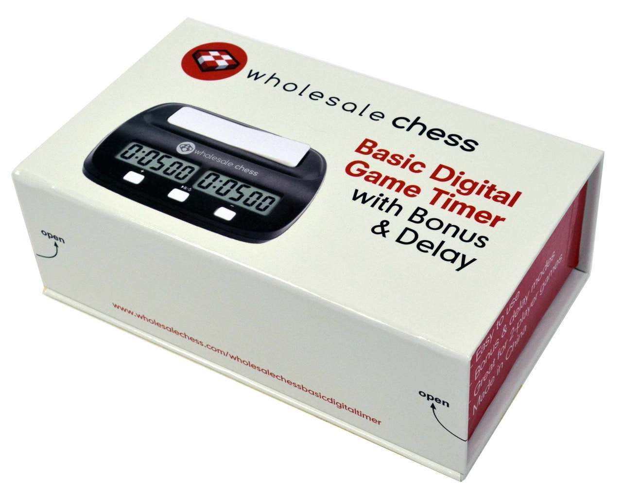 Wholesale Chess Digital Chess Clock & Game Timer - Black, with Bonus & Delay Features