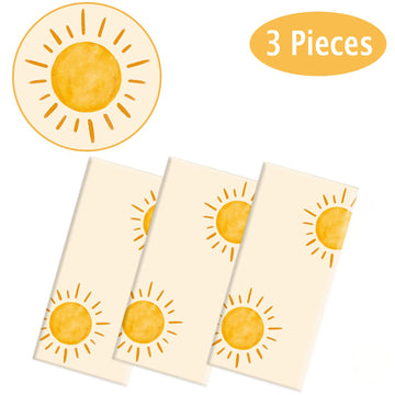 Oigco 3Pcs Boho Sun Birthday Party Tablecloths First Trip Around The Sun Party Decorations Disposable Plastic Table Covers Boho