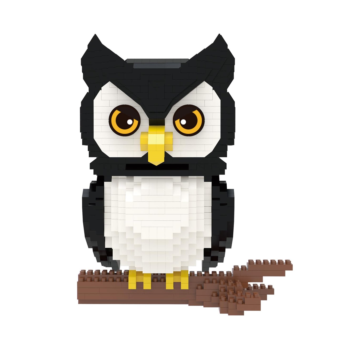 Larcele Animal Series Micro Building Blocks Animal Set, Diy Mini 3D Building Toy Bricks Kit,1216 Pieces Kljm-07 (Owl)