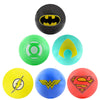 Aag Dc Comic Justice League Logo Balls - 6Pc Set Of Bright 5 Inch Vinyl Balls - Inculdes Logos For Superman, Batman, Wonder Woma