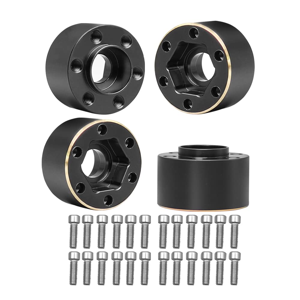 MUHIKRT Brass Weights 6mm 9mm 12mm 15mm 22mm Wheel Hex Hub Widen Adapter for 1/10 RC Crawler 1.9 2.2 Wheels Rims SCX10 TRX4 (12m