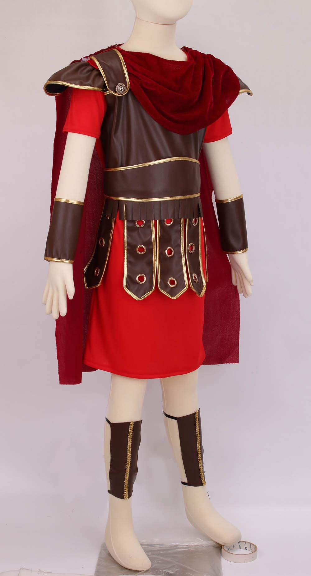 Lmyove Kids Warrior Costume, Halloween Boys Roman Soldier Gladiator Viking Medieval Historical Role Playing Party 4-11Y (Medium,Brown)