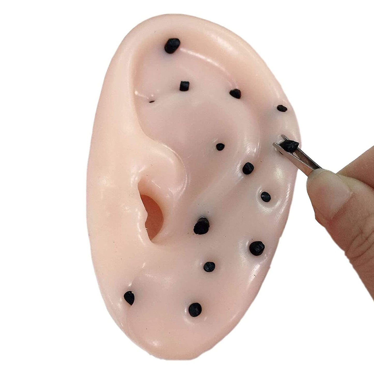 Funnysquee Novelty Popping Pimples Blackhead Toy Ears Shaped Pimple Popping Decompression Acne Blackhead Fan Remover Fun Toy(Upgraded Tweezers)