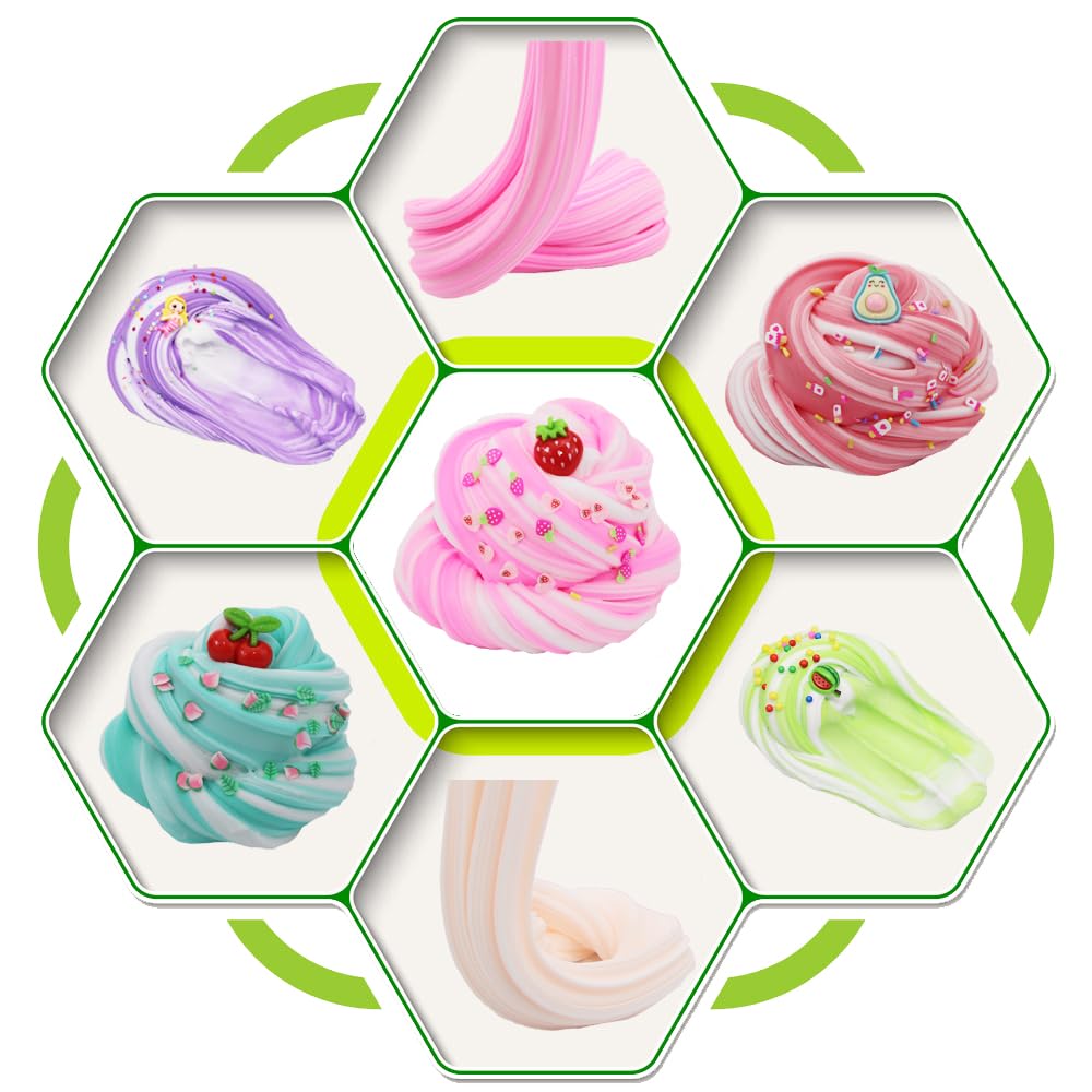 15 Pack Two-Toned Butter Slime Kit For Girls,Super Soft And Non-Sticky Toy,Diy Educational Slime Toys For Kids,Party Favor For K