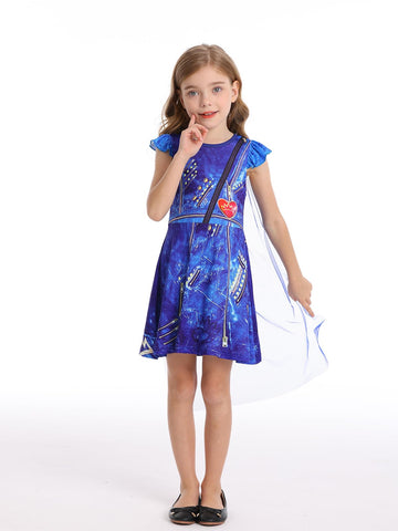 Wonderbabe Girls Costume Dress Halloween Party Supplies Outfits For Girls Princess Dress Up Dress With Cape Size 1-2T