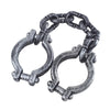 HAZOULEN Plastic Halloween Shackles on Chain for Handcuffs Costume Props Decoration