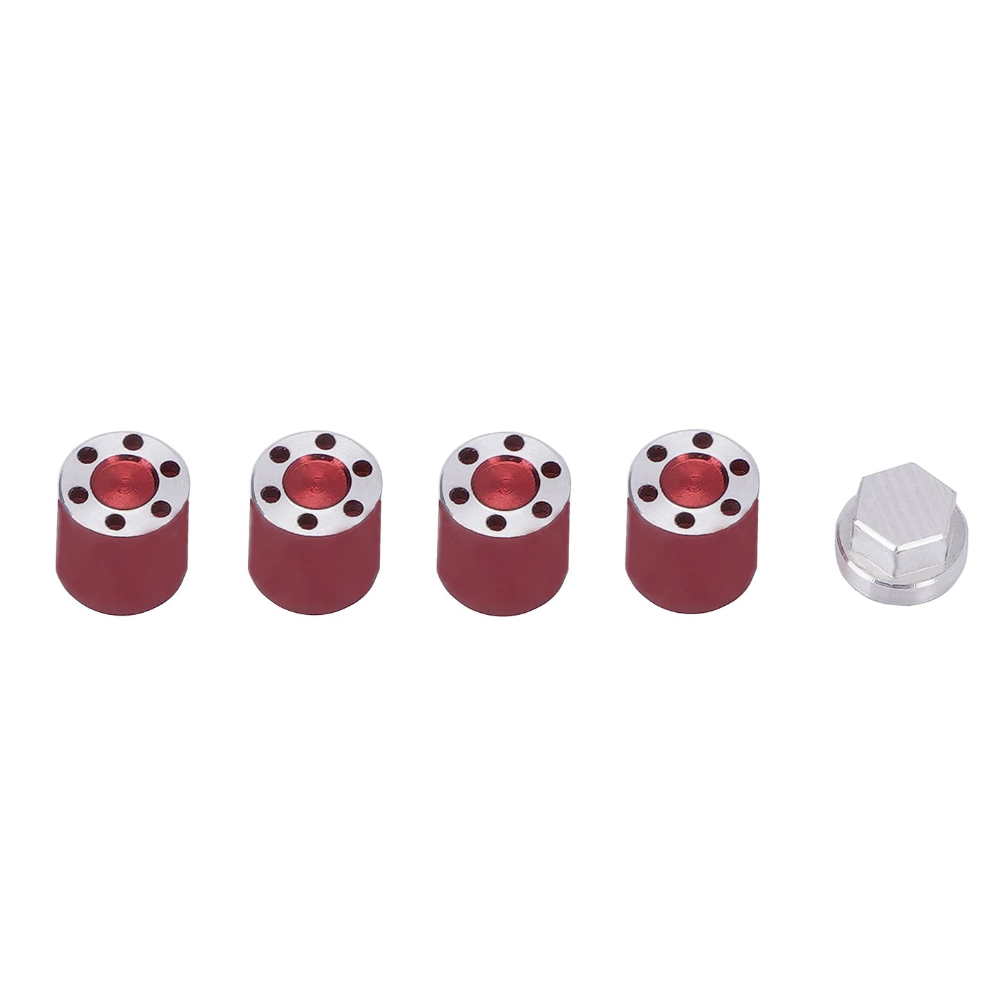 DJX 4PCS Aluminum M2 Center Lock Nut Metal Wheel Caps Lug Nuts for Axial SCX24 AXI90081 AXI00004 Jeep C10 Upgrades 1/24 RC Crawl