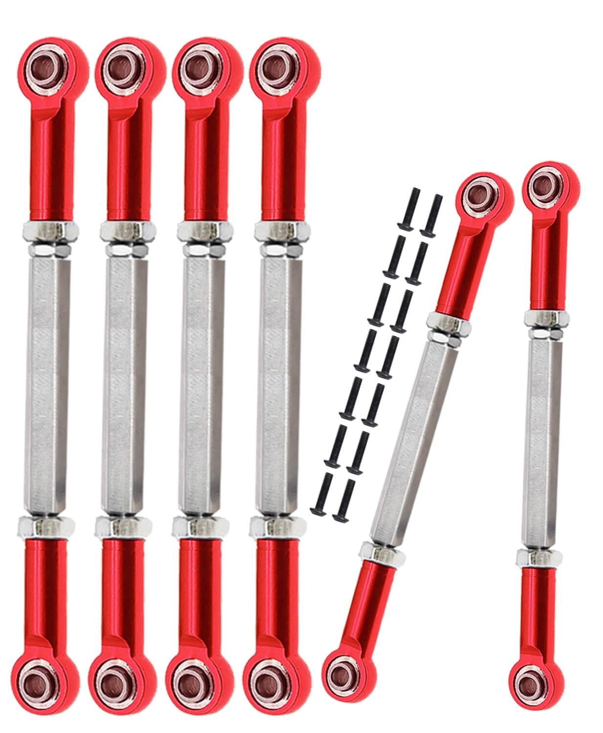 ARRCat Turnbuckles Camber Links Upgrades Parts for Ecx 1/10 2WD Ruckus Axe Brutus Circuit AMP MT AMP DB AMP Crush K&N Torment,6P