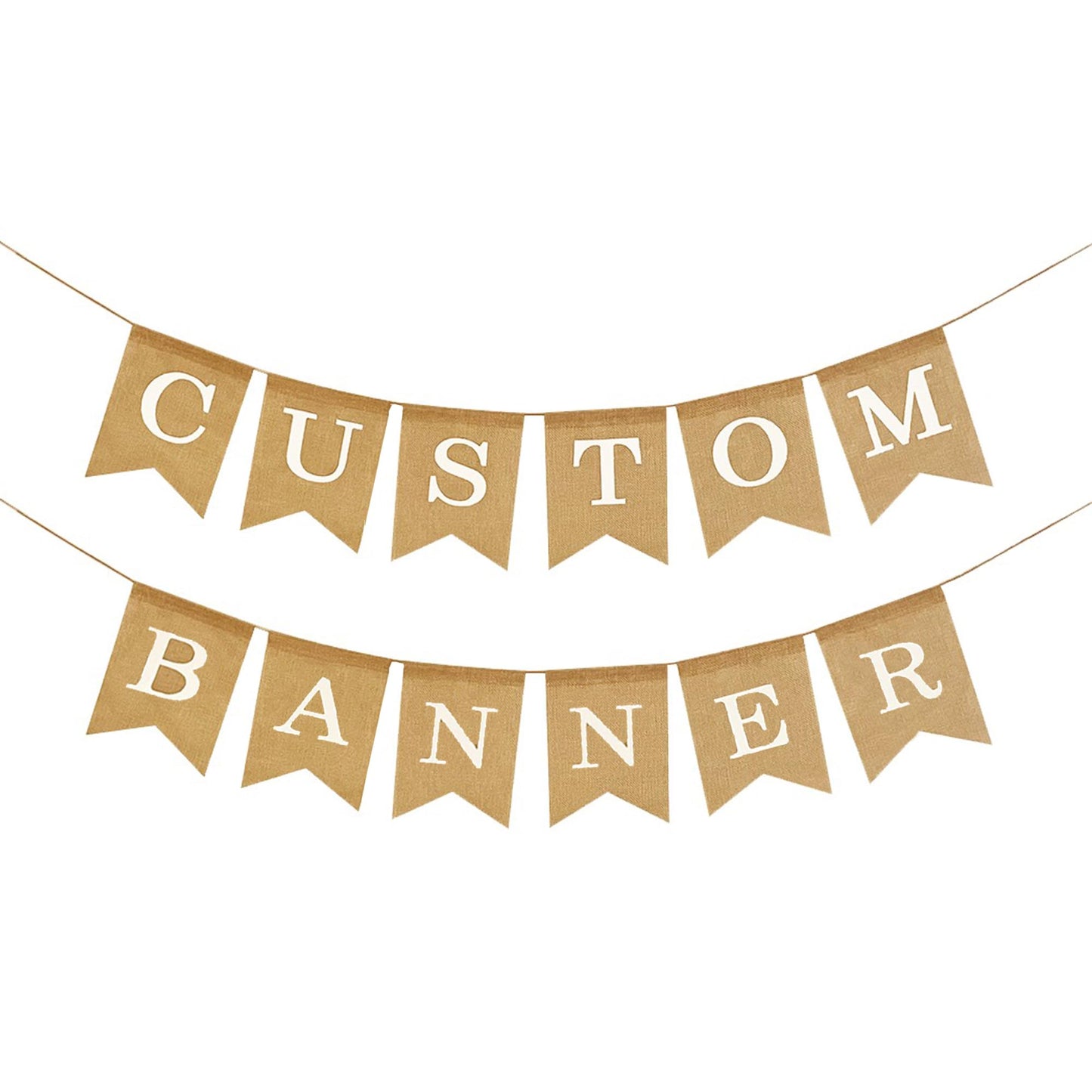 Custom Personalized Banner, Made To Order, Your Text Here, Unique Customizable Durable Faux Burlap Banner, Decorations For Birth