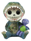 Ebros Larger Furry Bones Rex The Tyrannosaurus And Purple Dinosaur Doll Voodoo Skeleton Figurine 4' Tall Collectible Furrybones Skulls Skeletons In Halloween Costume Statue
