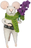 Primitives By Kathy Felt Mouse With Tiny Box Sign Be.You.Tiful
