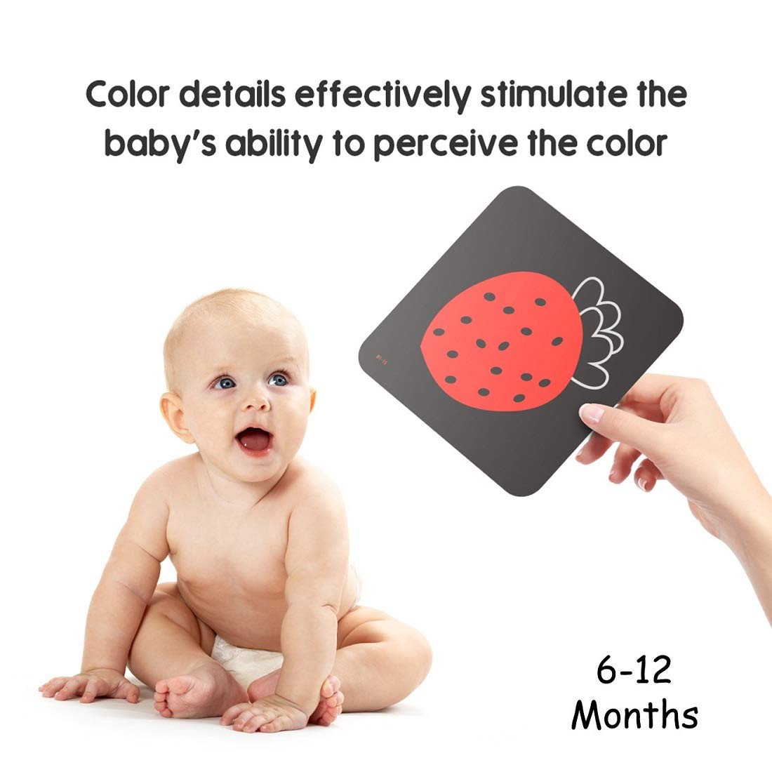 Tumama Baby Black White Flash Cards, High Contrast Visual Stimulation Learning Flashcards, Learning Alphabet Shapes Color Cards For Toddlers, Baby Toys Gift For 0 3 6 9 12 Months(80 Pcs)