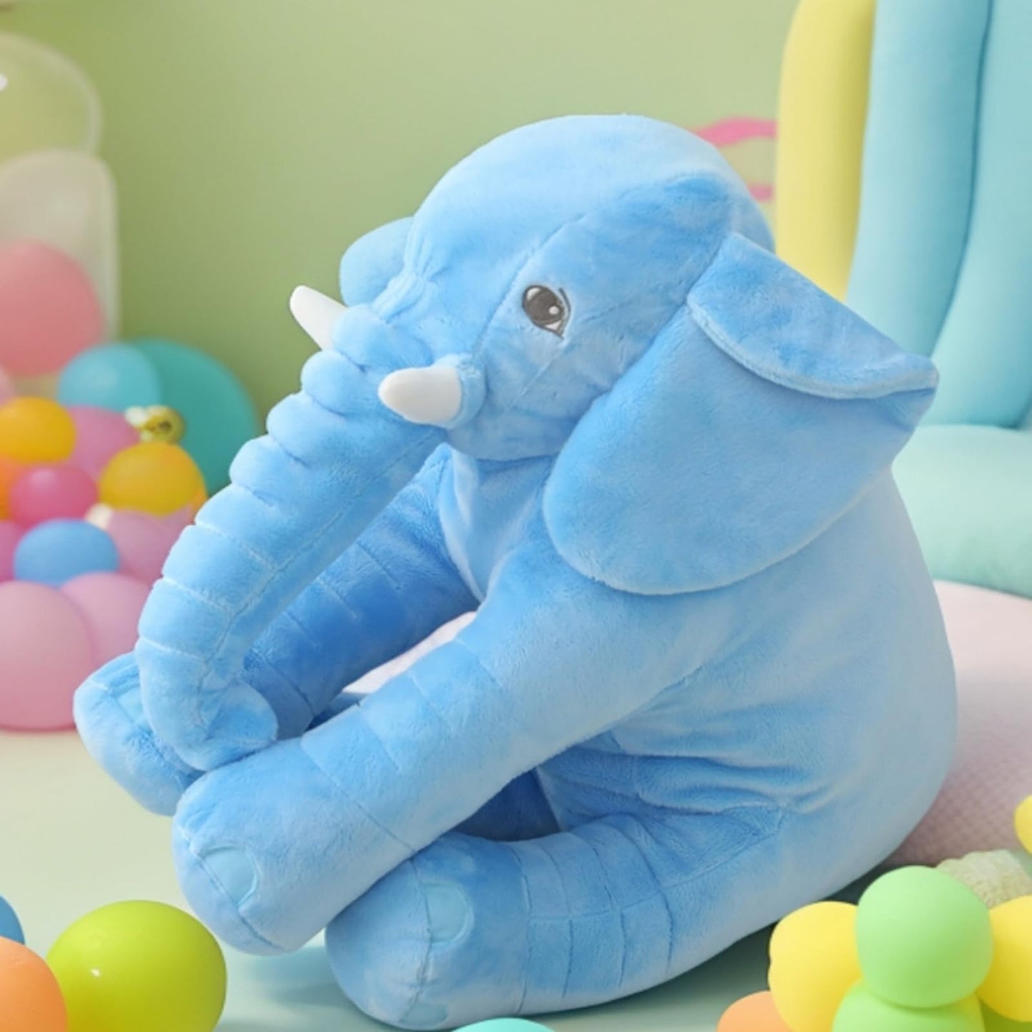 Ryttir 24 Inch Xxl Fuzzy Large Elephant Stuffed Animal, Adventure Stuffed Elephant Toy, Brave Boy'S And Girl'S Room Elephants Pl