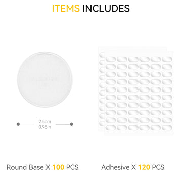 100Pcs Miniature Bases With 120Pcs Adhesive, 25Mm/0.98Inch Clear Round Plastic Model Bases For Gaming Miniatures Or Wargames Boa