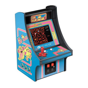 My Arcade Micro Player Mini Arcade Machine: Ms. Pac-Man Video Game, Fully Playable, 6.75 Inch Collectible, Color Display, Speake