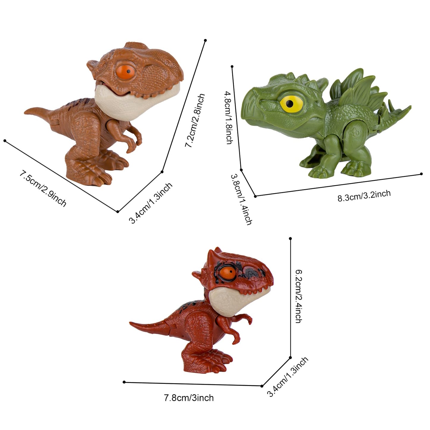 Biting Fingers Dinosaurs Puppets, Jurassic World Dinosaur Toys, Dinosaurs Action Figures Collectibles For 3 4 5 6 7 8 Boys Kids